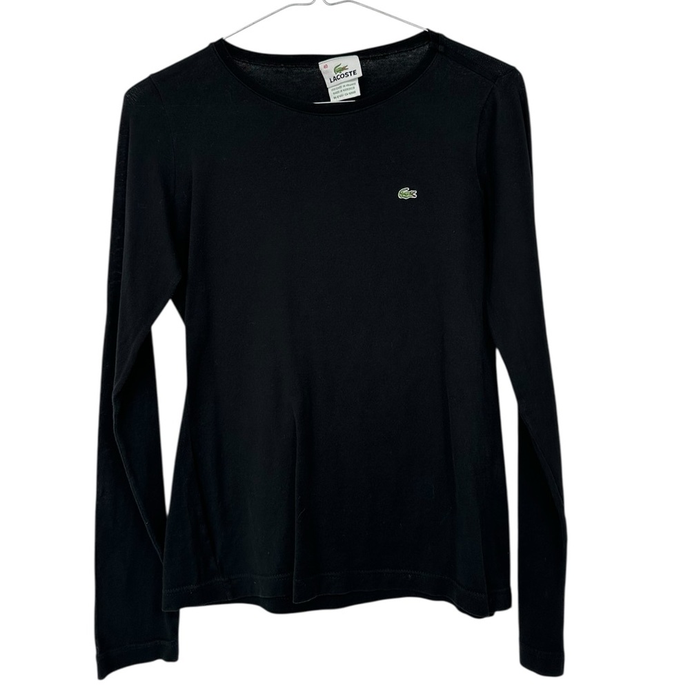 Lacoste Black Fitted Long Sleeve T-Shirt